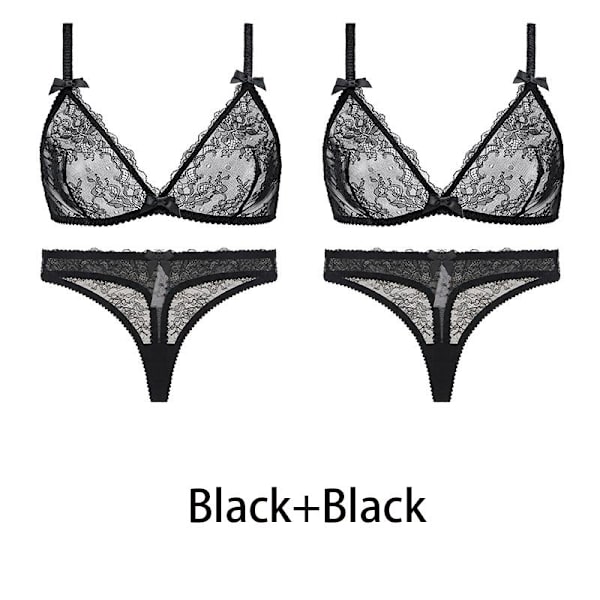 Varsbaby Sexig Transparent Underklädes BH Set 2 Delar White M