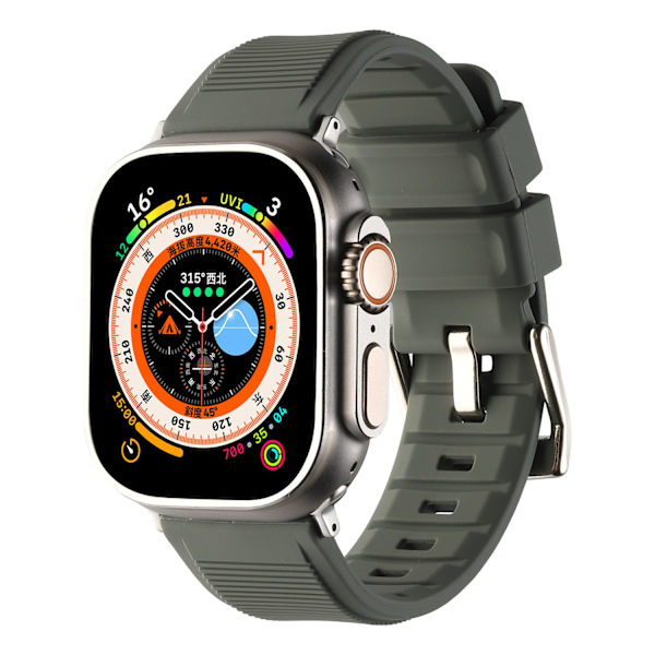 Klockarmband för Apple Watch iWatch 38/40/41/42mm 0:e generationen mörkgrå
