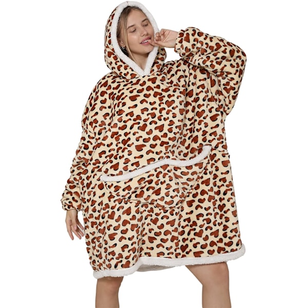 Oversized Hoodie Tæppe Gaver til Kvinder UK Voksne Mænd Børn Piger Bærbar Komfortabel Fleece Hoodie Kåbe Som Fødselsdagsgaver til Mødre Venner Deep Gray-4-15y