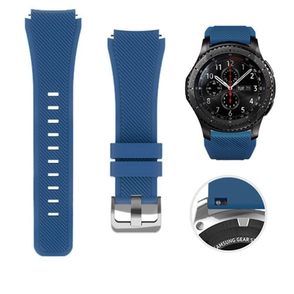 Silikonband för Samsung Galaxy Watch 3 45 mm/huawei watch GT2 46 mm/Gear S3 klockband Armbandsrem Black Samsung Galaxy 45mm