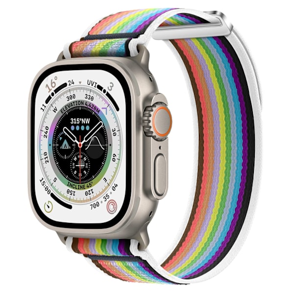 Klockarmband för Apple Watch iWatch 38/40/41/42mm Vit Regnbåge
