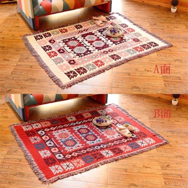 Eurooppa Pinkki Sohvanpeitto Puuvillalanka Neulottu Peitto Tupsuilla Geometrinen Boheemi Sohvanpäällinen Sängynpeitto Kodin Sisustus rhombus 90x180cm