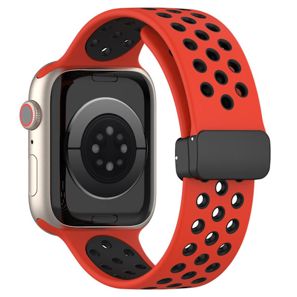 Kellon ranneke Apple Watch iWatch 38/40/41/42MM S10 yleismalli punainen ja musta