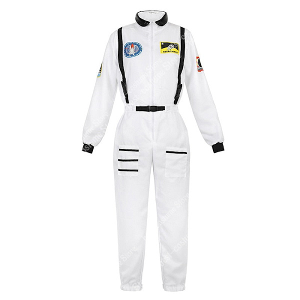 Astronaut Kostume Mænd Halloween Kostume til Kvinder Jumpsuits Astronautdragt Voksen Cosplay Kostumer men silver M