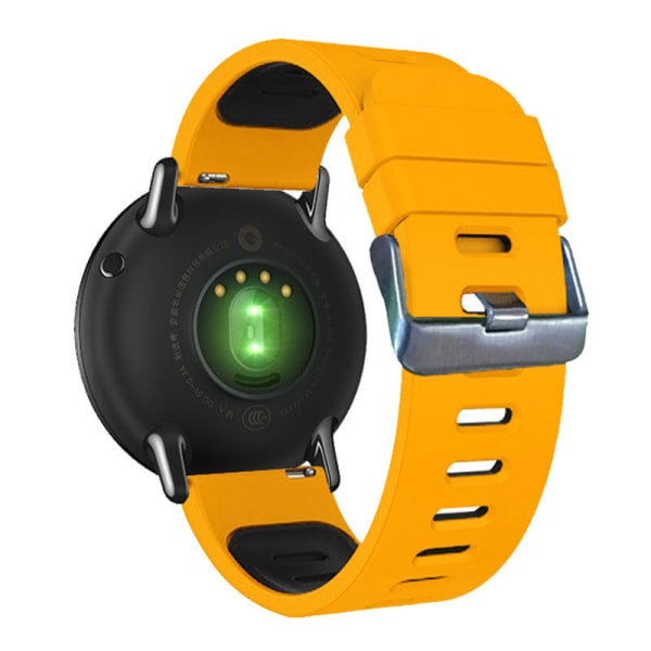 Tvåfärgat Klockarmband 22mm för Huami Amazfit2 Samsung WACTH 46mm Outer Black and inner light gray