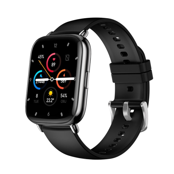 Bluetooth watch Stegräkning Kroppstemperaturdetektering Dynamisk puls Sömn Smart Watch Black