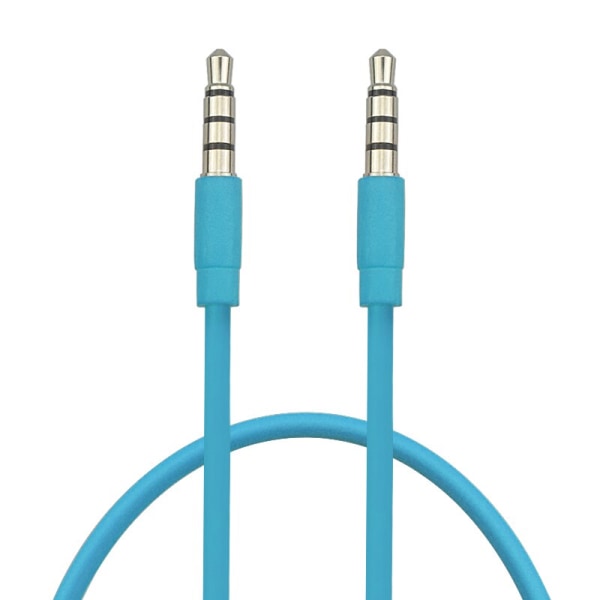 4-polig Aux-kabel 3,5 mm hane till hane Jack Ljudkabel Nickelpläterad kontakt Stereo Ljudsladd för Hörlurar Högtalare MP3/4 CD-spelare Black 2M
