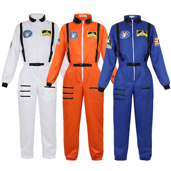 Astronaut Kostume Mænd Halloween Kostume til Kvinder Jumpsuits Astronautdragt Voksen Cosplay Kostumer men orange L