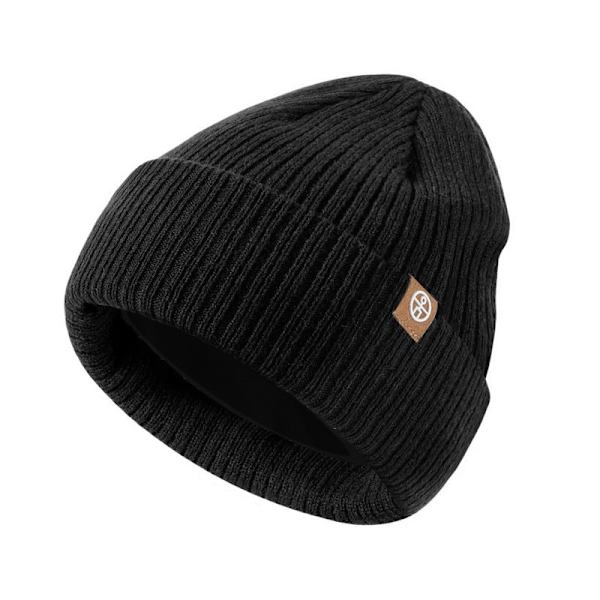 Stickad mössa för utomhusbruk, håller värmen, flickors fleecefodrade öronlappar, pojkars pullovrar med fläns Dark gray 3-8 years old