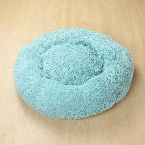 Deluxe Fluffig extra stor hundsäng Tvättbar rund husdjurssoffa Katter Sängar Matta Hundkudde Kudde Husdjurssäng Dark blue 60cm