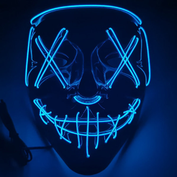 Huggyed Wuggyed Mask Cosplay Halloween Neon Mask Led Mask Masque Masquerade Party Masker Light Glow In The Dark Masker för presenter A-White Light