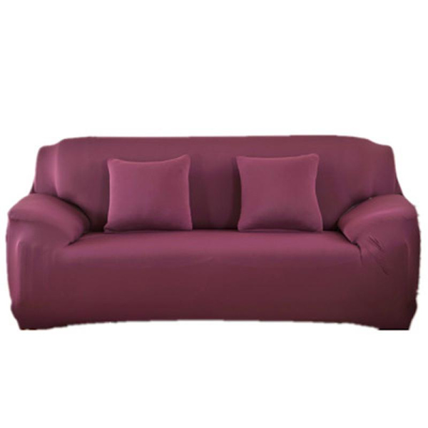 1-4 Sits Fåtöljöverdrag Retro Fåtöljöverdrag Mjukt Sofföverdrag 17 Färger Purple 2 seater