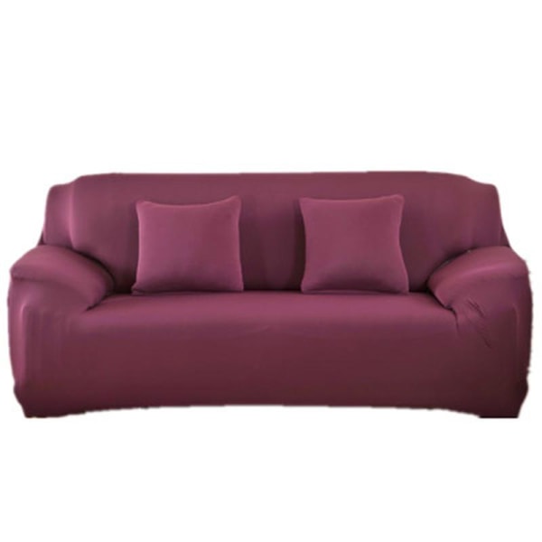 1-4 Sits Fåtöljöverdrag Retro Fåtöljöverdrag Mjukt Sofföverdrag 17 Färger Red 3 seater