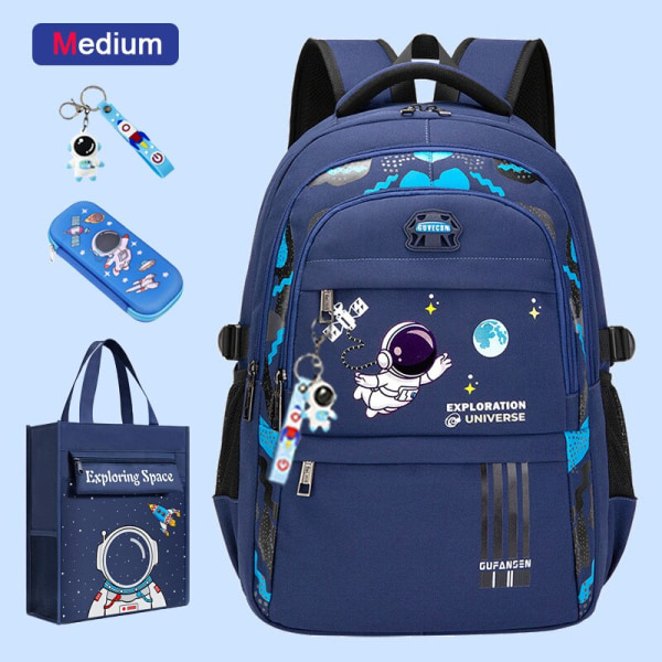 Rygsække til folkeskolen Vandtætte skoletasker til børn til drenge Rejserygsæk ortopædisk skoletaske Mochila Infantil Large Blue K31