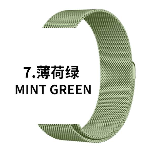 Klockarmband för Apple Watch iWatch för 1-9 generationer: 38-40-41mm/s10 42mm 7 Mintgrön