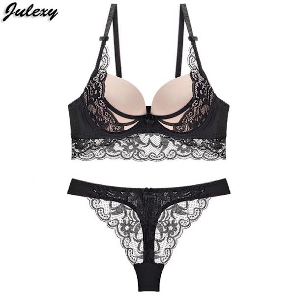 Seksikäs Push Up Rintaliivit Setti Pitsi Alushoususetti Naisten Rintaliivi Alushoususetti White 80C