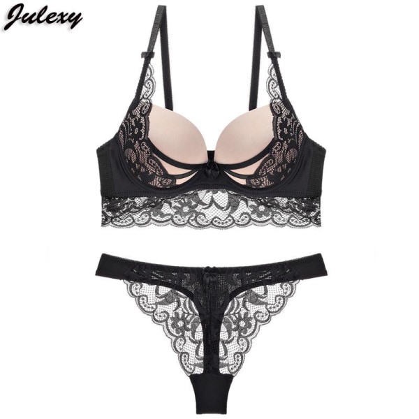 Seksikäs Push Up Rintaliivit Setti Pitsi Alushoususetti Naisten Rintaliivi Alushoususetti White 90C