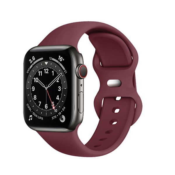 Silikon Sportarmband för Apple Watch Series Se 6 5 4 3 2 1 44mm 40mm Smart Armband Klockarmband Stiftspänne på iWatch 6 38mm 42mm 15 Sand powder 38MM or 40MM