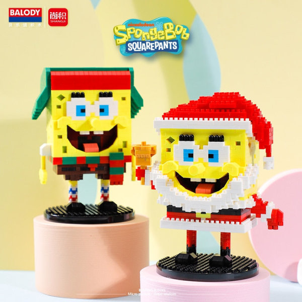 SvampeBob Firkant Mikropartikler Byggeklodser By Patrick Star Blæksprutte Charme Børnelegetøj Fødselsdagsgaver 785pcs Original box