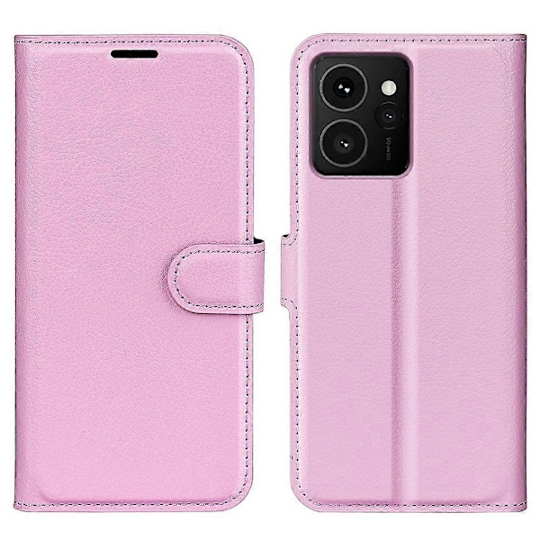 För HMD Skyline Fodral Litchi Textur Stötsäkert Läder Plånbok Telefonfodral - Blå Pink