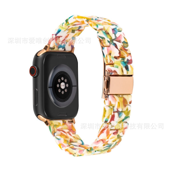 Kellon ranneke Apple Watch iWatch 38/40/41mm Keltaiset kukat