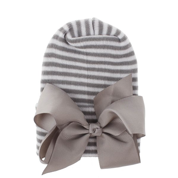 Vauvan Talvihattu Pipo Kaksinkertainen Paksu Rusettihattu Vauvan Uusi Sairaalahattu #7 gray knot gray cap Average size