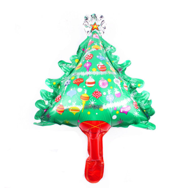Mini Julgran Jul Snögubbe Ballong Julgransarrangemang Ballong Mini Jul Aluminiumfilm Ballong Mini Christmas tree