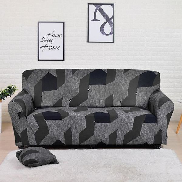 Geometriskt Elastiskt Sofföverdrag för Vardagsrum Modernt Sektionshörnsoffa Överdrag Soffskydd Stolsöverdrag 1/2/3/4 Sits 1 1-seater 90-140cm