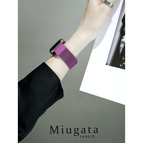 Klockarmband för Apple Watch iWatch 46mm S10 endast Gradient rosrosa