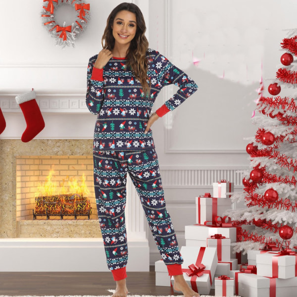 Julepyjamas Matchende Familie Pyjamas Hjemmetøj Sæt Pyjamas 8408 L