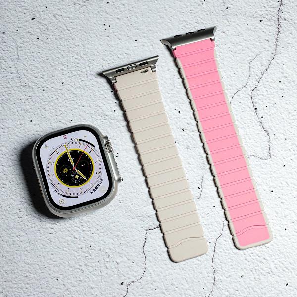 Kellon ranneke Apple Watch iWatch 42/44/45/49/46mm:lle, Snail Rice Noodle, tähtikirkas väri