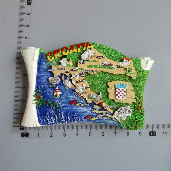 Kroatien Kylskåpsmagnet Kroatie Turistsouvenirer Medelhavet Malta Polen Magnetiska Kylskåpsdekaler Kroatien Karta Heminredning captain 3