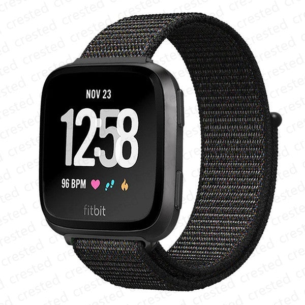 Rem til Fitbit Versa 2 rem correa Smartwatch udskiftning Urrem Nylon Loop Armbånd correa Fitbit Versa 2/Fitbit Libe rem Overseas Pearl