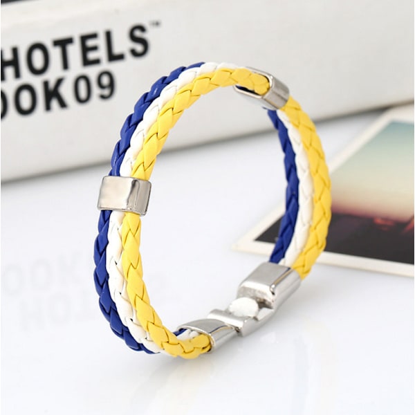 Ornament Vævet Flag Flag Farve Læderarmbånd Pu Imitation Armbånd VM Landearmbånd Nederland
