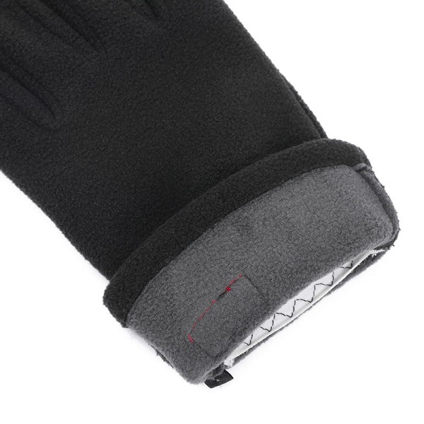 Män Kvinnor Vinter Polar Fleece Silica Gel Halkfri pekskärm Körvante Plus Sammet Tjock Varm Sport Cykelhandske F22 A Gray L 19-22cm