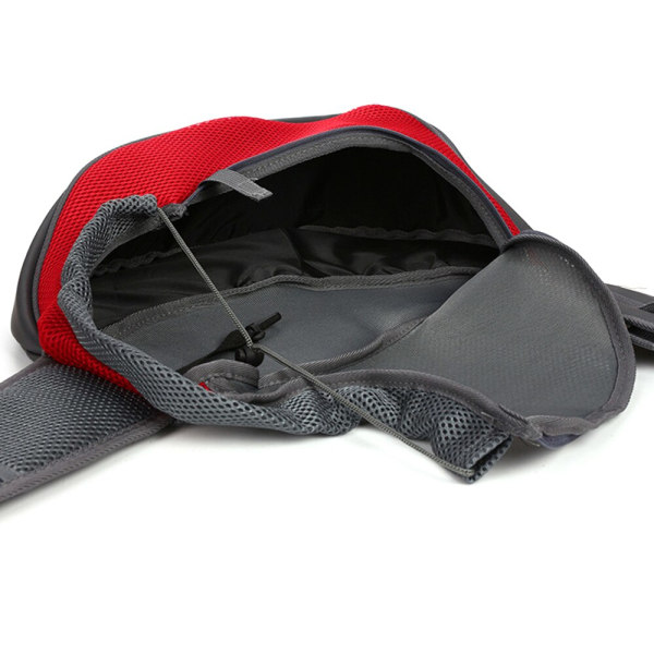 Utomhus Rese Husdjur Valp Bärväska Hundryggsäck Axelväskor Mesh Oxford Enkel Komfort Sling Handväska Tote Påse hund Red L