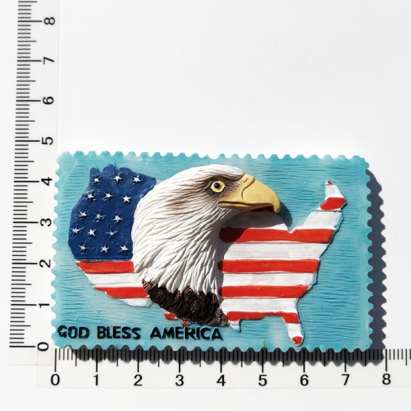 Världsturism Kylskåpsmagnet Souvenir USA Las Vegas Florida kulturlandskap Kylsklistermärken Set Heminredning God bless American