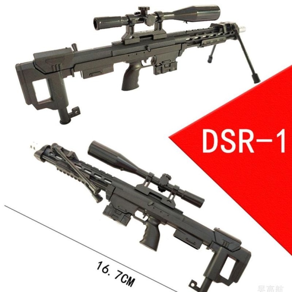 1/6 Mini Puslespil AWM 1/6 AWM Sniper Rifle Plastik Samle Gun Model Militær Bygning til 12 Tommer Action Figur Display AWM