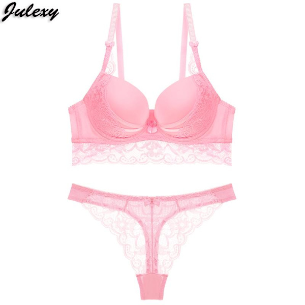 Sexig Push Up BH Set Spets Trosset Dam BH Set White 80C
