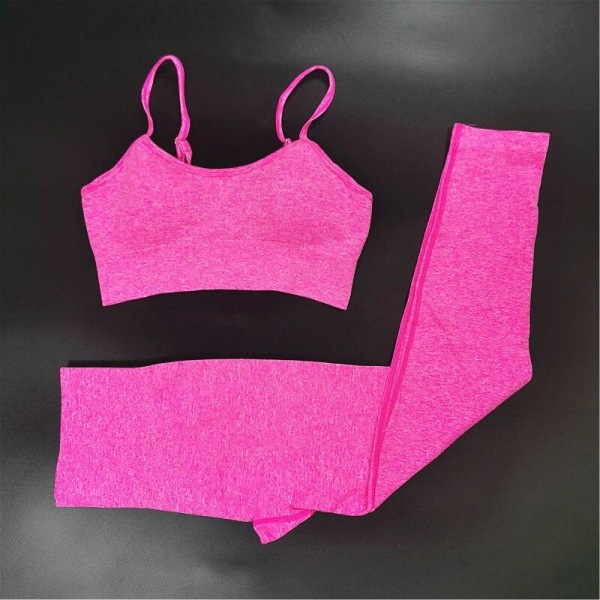 Yoga Gym Set Toppar T-shirt BH Leggings Sportset för Kvinnor Gray Set L