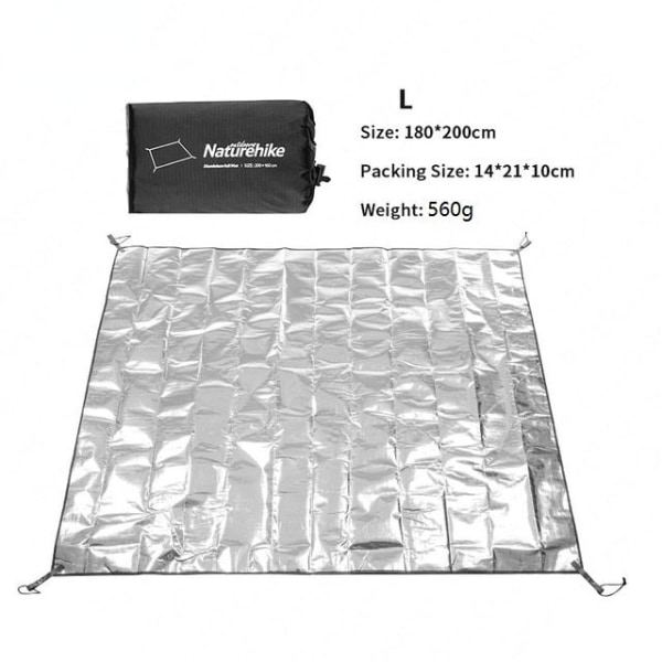 Naturehike Ultralett Vanntett Campingmatte Piknikpledd Strandmadrass Utendørs Telt Liggeunderlag Aluminiumfolie EVA Skummatte L