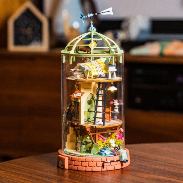 Robotime Rolife Dukkehus DIY Mystisk Verden Hus med Møbler Børn Voksen Miniature Dukkehus Træsæt Legetøj Gaver as photo DS003