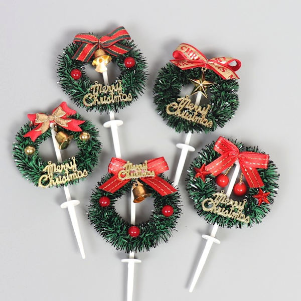 Julekage Dekorativ Indsættelse Græsring Blade Sika Hjort Juletræ Gavepose Fødselsdag Bagning 2.5cm red gift bag