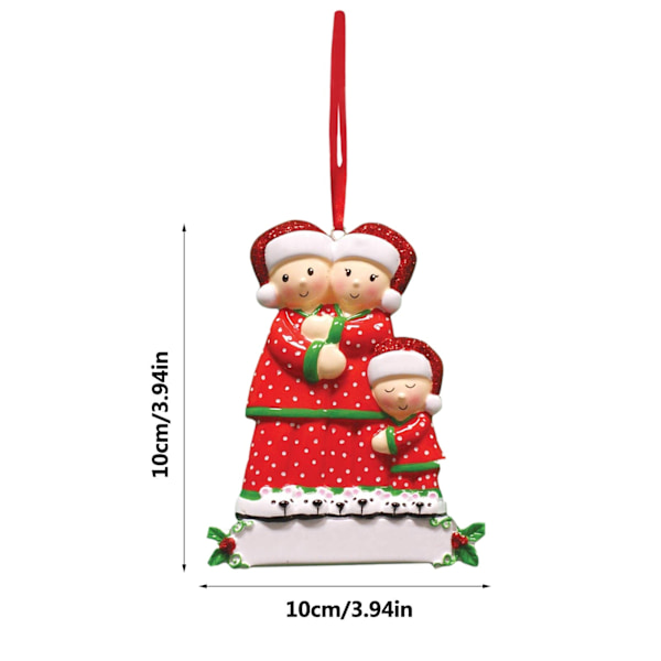 Personlig Familj Julgran Julgranskula Dekoration Ornament Älg Hjort Familj Julhelg Dekorationer 6 heads