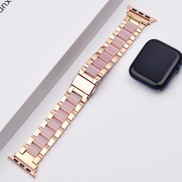 Klockarmband för Apple Watch iWatch 38/40/41mm Roséguld Rosa