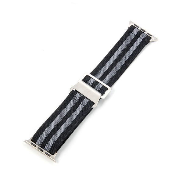 Kellon ranneke Apple Watch iWatchille, liittimen koko 42/44mm, musta harmaa, mustaterässolki