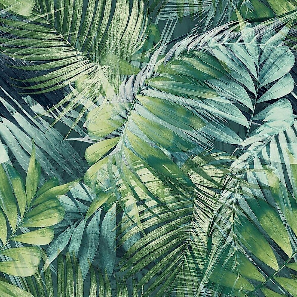 Antigua Palm Teal Tapet
