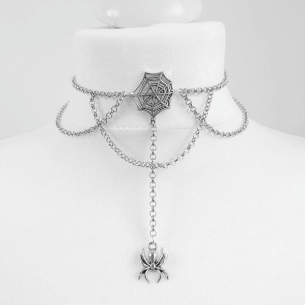 Musta puolikuu choker-kaulakoru goottilainen grunge musta samettikoru upea naisten riipus lahja goottilainen statement gootti uusi Cobalt violet