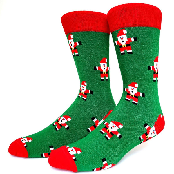 59 Stil Herr Julstrumpor Roliga Jul Tomte Gran Snöflinga Älg Snö Bomull Tub Besättning Glada Strumpor Herr Nyår Sokken 19 EU 38-45