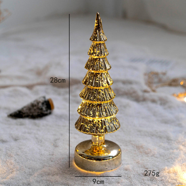 Julepynt Dekorativt Glass Husholdnings Skrivebordsdekorasjon Glødende Nattlys Ins Dekorasjon Gave Christmas tree